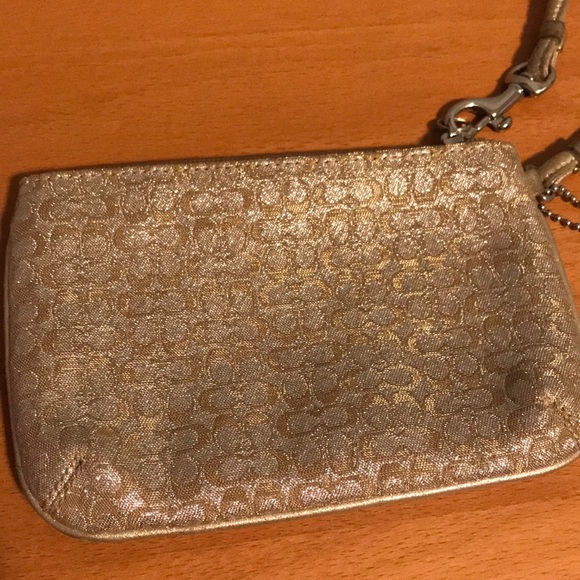 Coach Gold Wristlet - Picture 3 of 5
